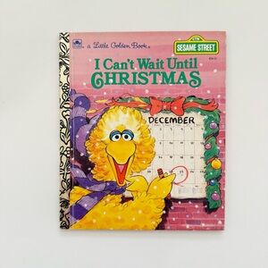 Sesame Street- I Cant Wait Until Christmas- A Little Golden Book- Vintage 1989